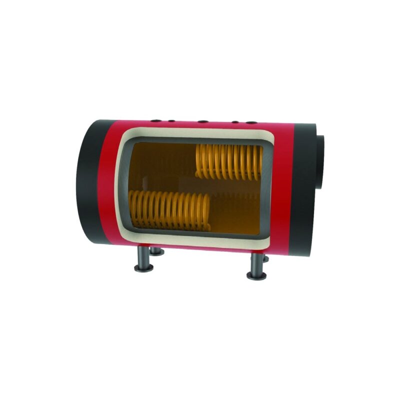 Οριζόντιο Boiler Λεβητοστασίου 1000 Λίτρα Διπλής Ενέργειας (με 1 Αφαιρούμενο Εναλλάκτη 5,4 m²)